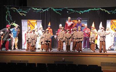 Children on stage performing